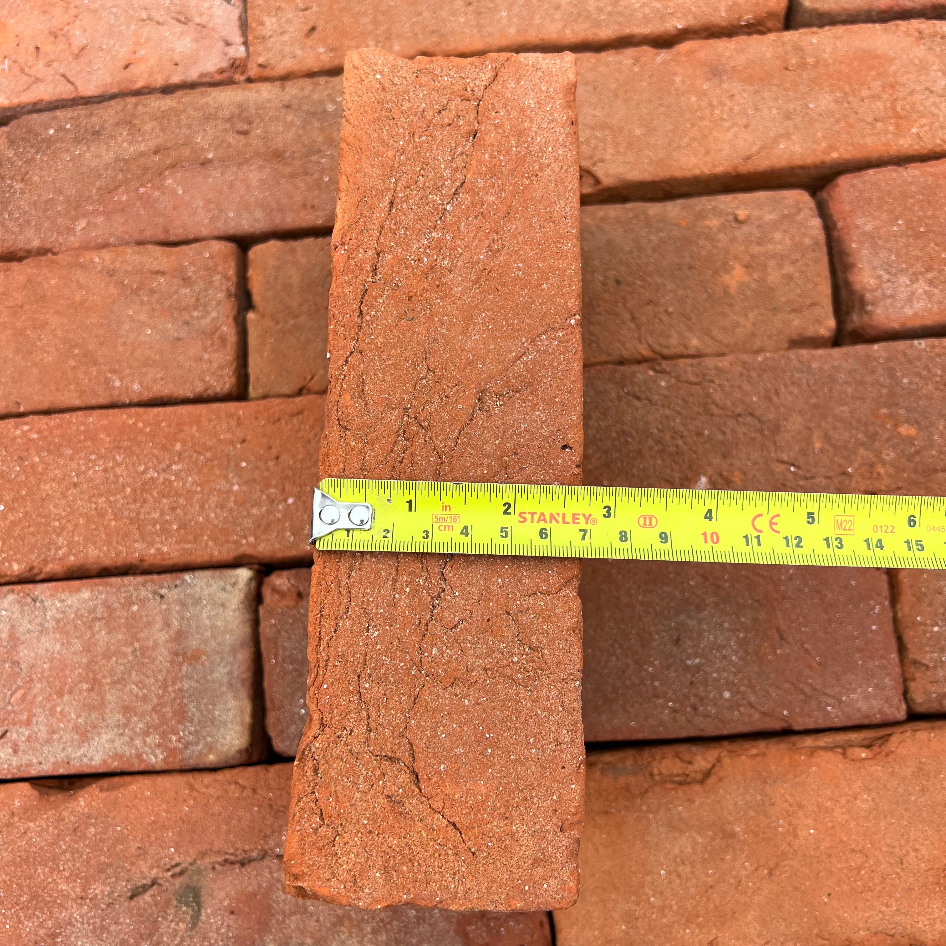 Reclamation 68mm Premium Soft Red Rubber Handmade Brick | Pack of 300 | Free Delivery - Reclaimed Brick Company